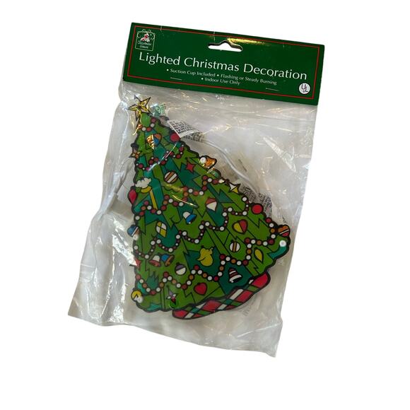 Vintage Lighted Christmas Decorations Mosaic Christmas Tree - Picture 1 of 2